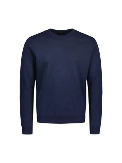 Sinnuu Neulepuserot|Kaikki Neuleet>Miesten Neule MERINO CREW, MADE IN ITALY Indigo