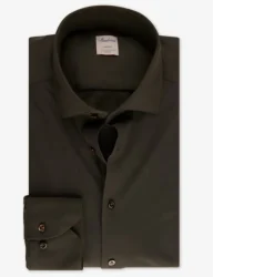 Stenströms Kauluspaidat|Kaikki Paidat>miesten kauluspaita, SLIM LINE FOUR WAY STRECH Armeijanvihreä