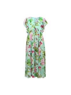 S.T.I Mekot|Kaikki Mekot Ja Hameet>Naisten Mekko CHARLIZE DRESS Vihreä Kuosi