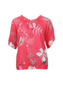 S.T.I Puserot|Kaikki Paidat>Naisten Pusero KADY BLOUSE 64CM Punainen Kuosi