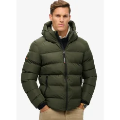 Superdry Talvitakit|Toppatakit>Miesten Talvitakki, Hooded Sports Puffer Jacket Armeijanvihreä