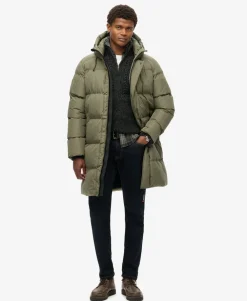 Superdry Talvitakit|Toppatakit>Miesten Toppatakki, Hooded Sports Puffer Mid Jkt Armeijanvihreä