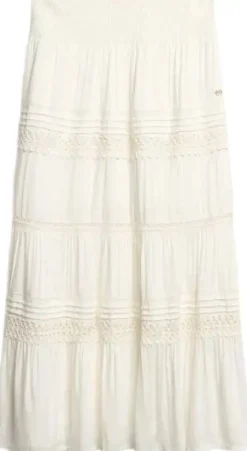 Superdry Hameet|Kaikki Mekot Ja Hameet>naisten hame, Ibiza Lace Mix Maxi Skirt