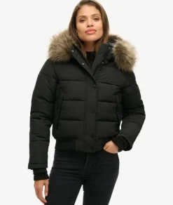 Superdry Talvitakit|Untuvatakit>naisten takki Everest Hooded Bomber Jkt,