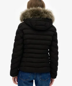 Superdry Talvitakit|Untuvatakit>naisten takki Fuji Faux Fur Hood Padded Jkt,