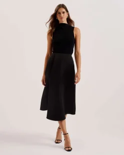 Ted Baker Hameet|Kaikki Mekot Ja Hameet>Naisten Hame, ERVA ASYMMETRIC SATIN WRAP MIDI SKIRT