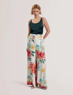 Ted Baker Suorat Housut Ja Kangashousut|Kaikki Housut Ja Farkut>naisten housut, NYMPHAT Printed Trouser