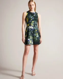 Ted Baker Mekot|Kaikki Mekot Ja Hameet>Naisten Mekko, LEXIYA DRESS Vihreä Kuosi