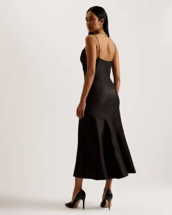 Ted Baker Mekot|Kaikki Mekot Ja Hameet>Naisten Mekko, TUNCA Satin Cowl Neck Evening Midi Dress