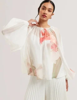 Ted Baker Puserot|Kaikki Paidat>naisten pusero, ERIANA Organza Puff Sleeve Blouse