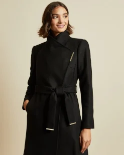 Ted Baker Talvitakit|Villakangastakit>Naisten Villakangastakki, Rose Midi Wool Wrap Coat