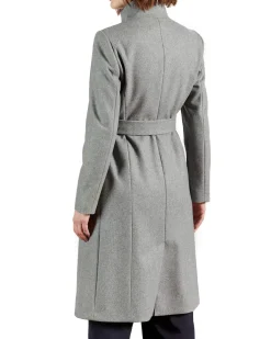 Ted Baker Talvitakit|Villakangastakit>Naisten Villakangastakki, Rose Midi Wool Wrap Coat Vaaleanharmaa
