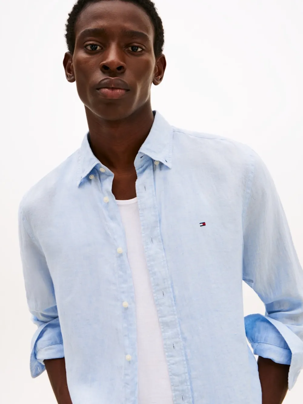 Tommy Hilfiger Kauluspaidat|Kaikki Paidat>Miesten Kauluspaita, PIGMENT DYED LINEN SOLID