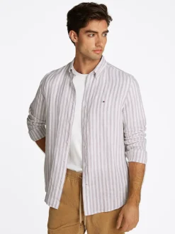Tommy Hilfiger Kauluspaidat|Kaikki Paidat>miesten kauluspaita, LINEN ESSENTIAL STRIPE RFSHIRT