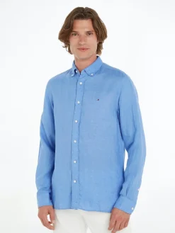 Tommy Hilfiger Kauluspaidat|Kaikki Paidat>Miesten Kauluspaita, PIGMENT DYED LINEN SOLID