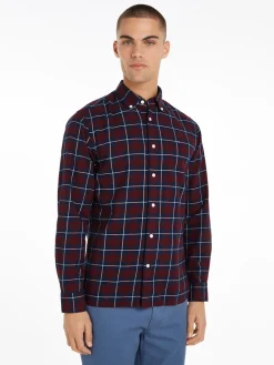 Tommy Hilfiger Kauluspaidat|Kaikki Paidat>Miesten Kauluspaita, BRUSHED EASY CHECK