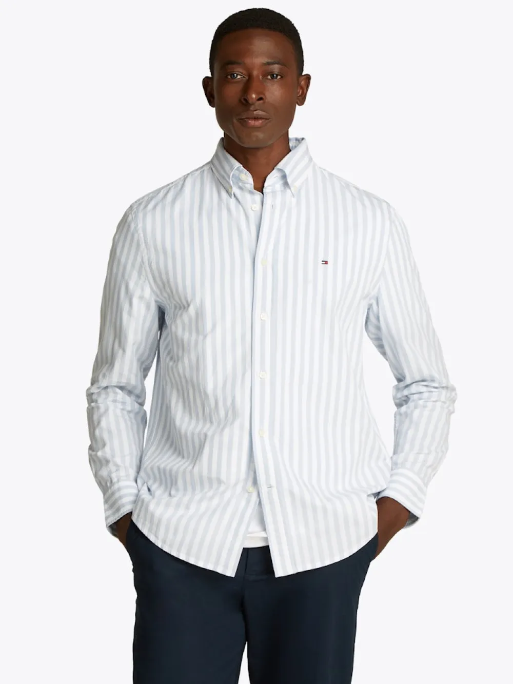 Tommy Hilfiger Kauluspaidat|Kaikki Paidat>miesten kauluspaita, FLEX POPLIN BOLD STRIPE