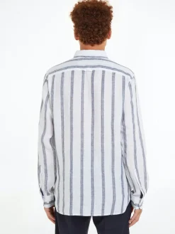 Tommy Hilfiger Kauluspaidat|Kaikki Paidat>Miesten Kauluspaita, LINEN TRIPLE STRIPE SHIRT