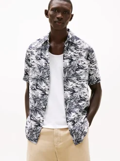 Tommy Hilfiger Kauluspaidat|Kaikki Paidat>miesten lyhythihainen kauluspaita, LINEN VACATION PRT