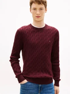 Tommy Hilfiger Neulepuserot|Kaikki Neuleet>miesten neulepaita Classic Cotton Cable Crew Neck,