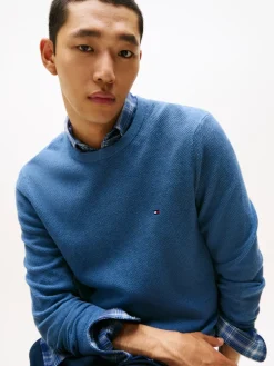 Tommy Hilfiger Neulepuserot|Kaikki Neuleet>miesten neulepusero K ESSENTIAL STRUCTURE CREW NECK, sininen