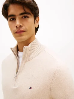 Tommy Hilfiger Neulepuserot|Kaikki Neuleet>miesten neulepaita Lambswool Zip Mock,