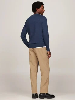 Tommy Hilfiger Neulepuserot|Kaikki Neuleet>Miesten Neulepusero, PIMA ORG CTN CASHMERE CREW Indigo