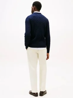 Tommy Hilfiger Neuletakit|Kaikki Neuleet>miesten neuletakki, CLASSIC CABLE POLO ZIP