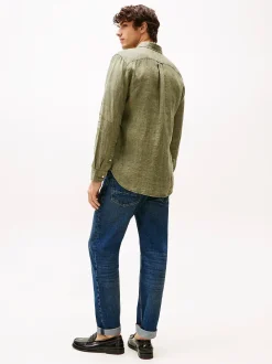 Tommy Hilfiger Kauluspaidat|Kaikki Paidat>miesten pellavapaita, PIGMENT DYED LINEN SOLID