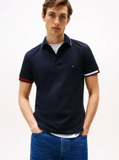 Tommy Hilfiger Pikeepaidat|Kaikki Paidat>miesten pikeepaita, FLAG CUFF SLM FIT POLO