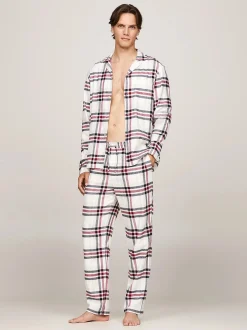 Tommy Hilfiger Pyjamat Ja Yöhousut|Kaikki Alusasut Ja Pyjamat>Miesten Pyjamasetti, LS FLANNEL PJ SHIRT SET