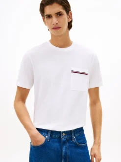 Tommy Hilfiger T-Paidat|Kaikki Paidat>miesten t-paita Global Stripe Pique Pocket Tee,