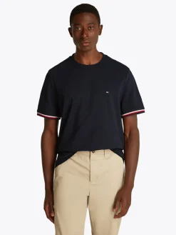 Tommy Hilfiger T-Paidat|Kaikki Paidat>miesten t-paita, GLOBAL STRIPE CUFF TEE