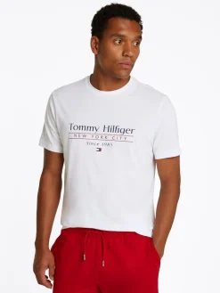 Tommy Hilfiger T-Paidat|Kaikki Paidat>miesten t-paita, HILFIGER CENTER STACK LOGO TEE