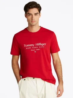 Tommy Hilfiger T-Paidat|Kaikki Paidat>miesten t-paita, HILFIGER CENTER STACK LOGO TEE