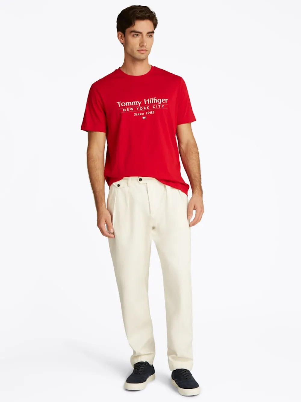 Tommy Hilfiger T-Paidat|Kaikki Paidat>miesten t-paita, HILFIGER CENTER STACK LOGO TEE