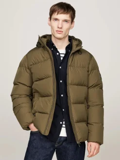 Tommy Hilfiger Talvitakit|Untuvatakit>Miesten Untuvatakki, K DOWN HOODED PUFFER Armeijanvihreä