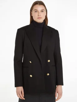 Tommy Hilfiger Bleiserit|Kevättakit>naisten bleiseri, RELAXED CLASSIC DB PUNTO BLAZER