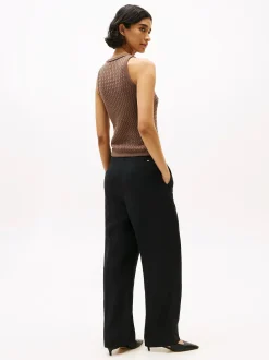 Tommy Hilfiger Topit|Kaikki Paidat>naisten hihaton neule, CO CABLE FINE SLIM SWEATER