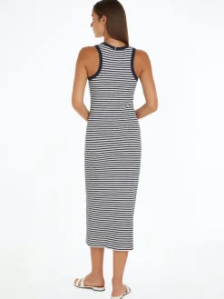 Tommy Hilfiger Mekot|Kaikki Mekot Ja Hameet>Naisten Maksimekko, SLIM 5X2 STR RIB MIDI DRESS