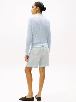 Tommy Hilfiger Kaikki Paidat|Neulepuserot>naisten neulepusero, CO CABLE C-NK LS SWEATER