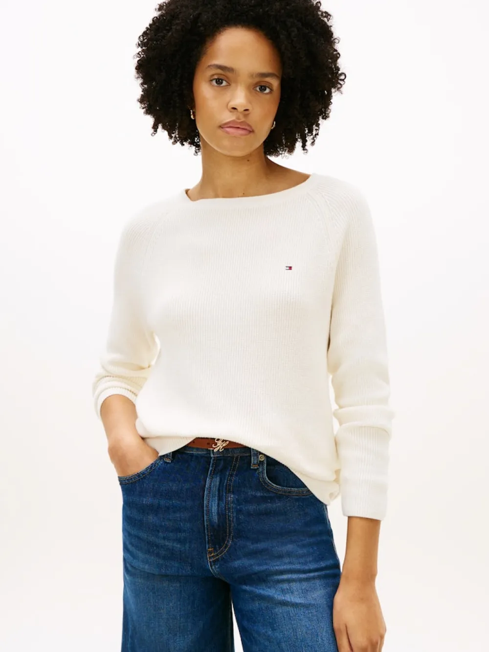 Tommy Hilfiger Kaikki Paidat|Neulepuserot>naisten neulepusero Cardi Fine GG LS Boat Neck Sweater,