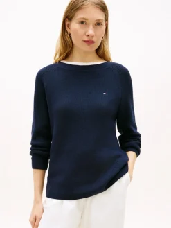 Tommy Hilfiger Kaikki Paidat|Neulepuserot>naisten neulepusero Cardi Fine GG LS Boat Neck Sweater,