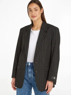 Tommy Hilfiger Bleiserit|Kevättakit>Naisten Oversize-bleiseri Liituraitakuosilla, OVERSIZED PREP PINSTRIPE BLAZER