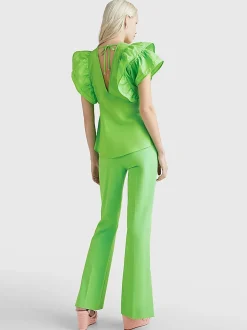 Tommy Hilfiger Topit|Kaikki Paidat>, Naisten Paita, CO SATEEN FRILL BLOUSE