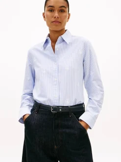 Tommy Hilfiger Paitapuserot|Kaikki Paidat>naisten paitapusero Oxford AOP Relaxed Shirt,