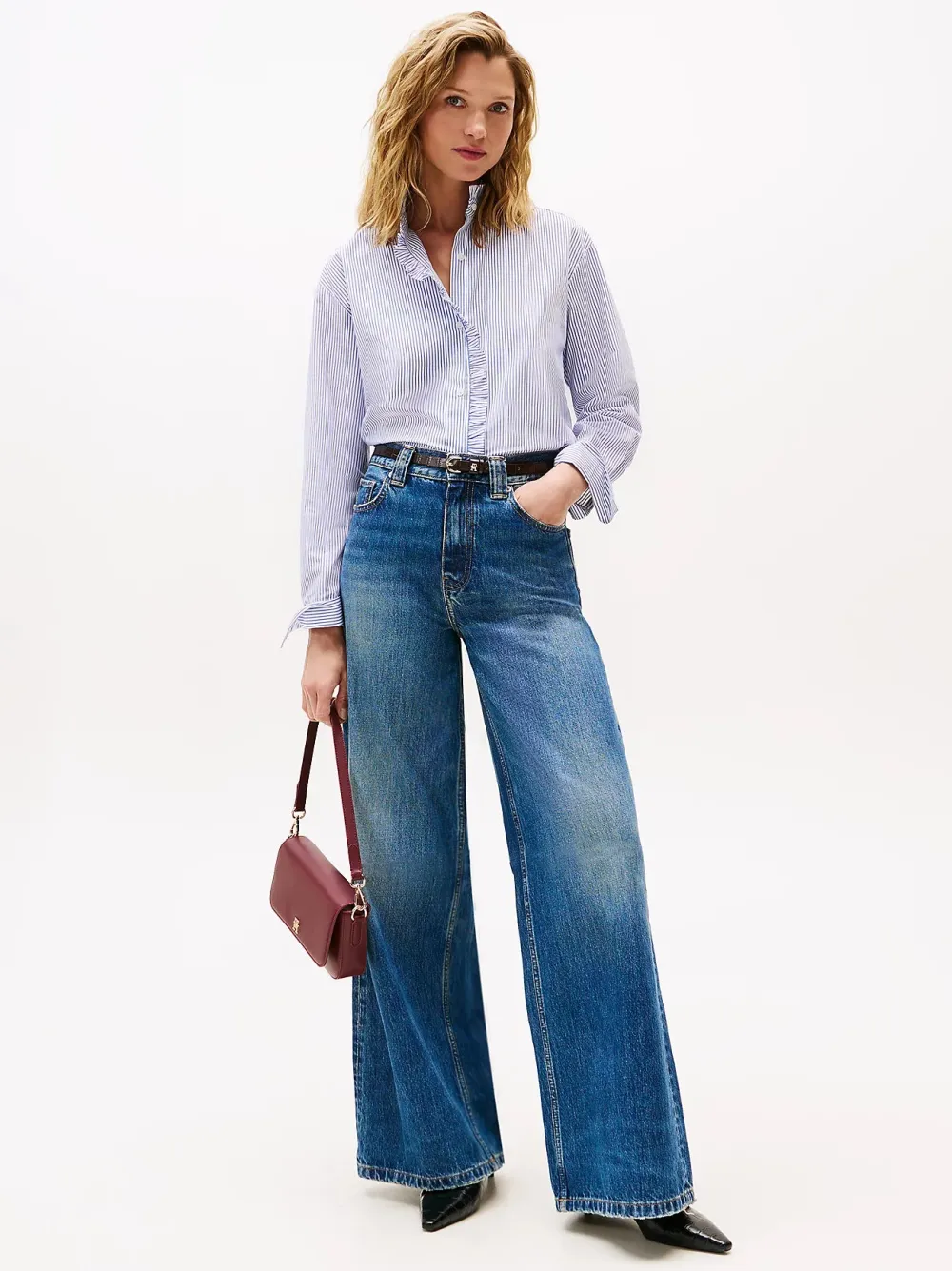 Tommy Hilfiger Paitapuserot|Kaikki Paidat>naisten paitapusero POPLIN RUFFLE SHIRT,