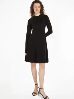 Tommy Hilfiger Mekot|Kaikki Mekot Ja Hameet>Naisten Pitkähihainen Trikoomekko, F&F C-NK SHINY INTERLOCK LS DRESS 99