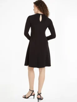Tommy Hilfiger Mekot|Kaikki Mekot Ja Hameet>Naisten Pitkähihainen Trikoomekko, F&F C-NK SHINY INTERLOCK LS DRESS 99