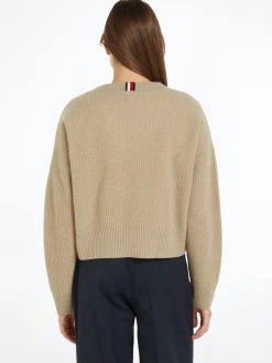 Tommy Hilfiger Kaikki Paidat|Neulepuserot>naisten pusero, TH SCRIPT SOFT WOOL SWEATER